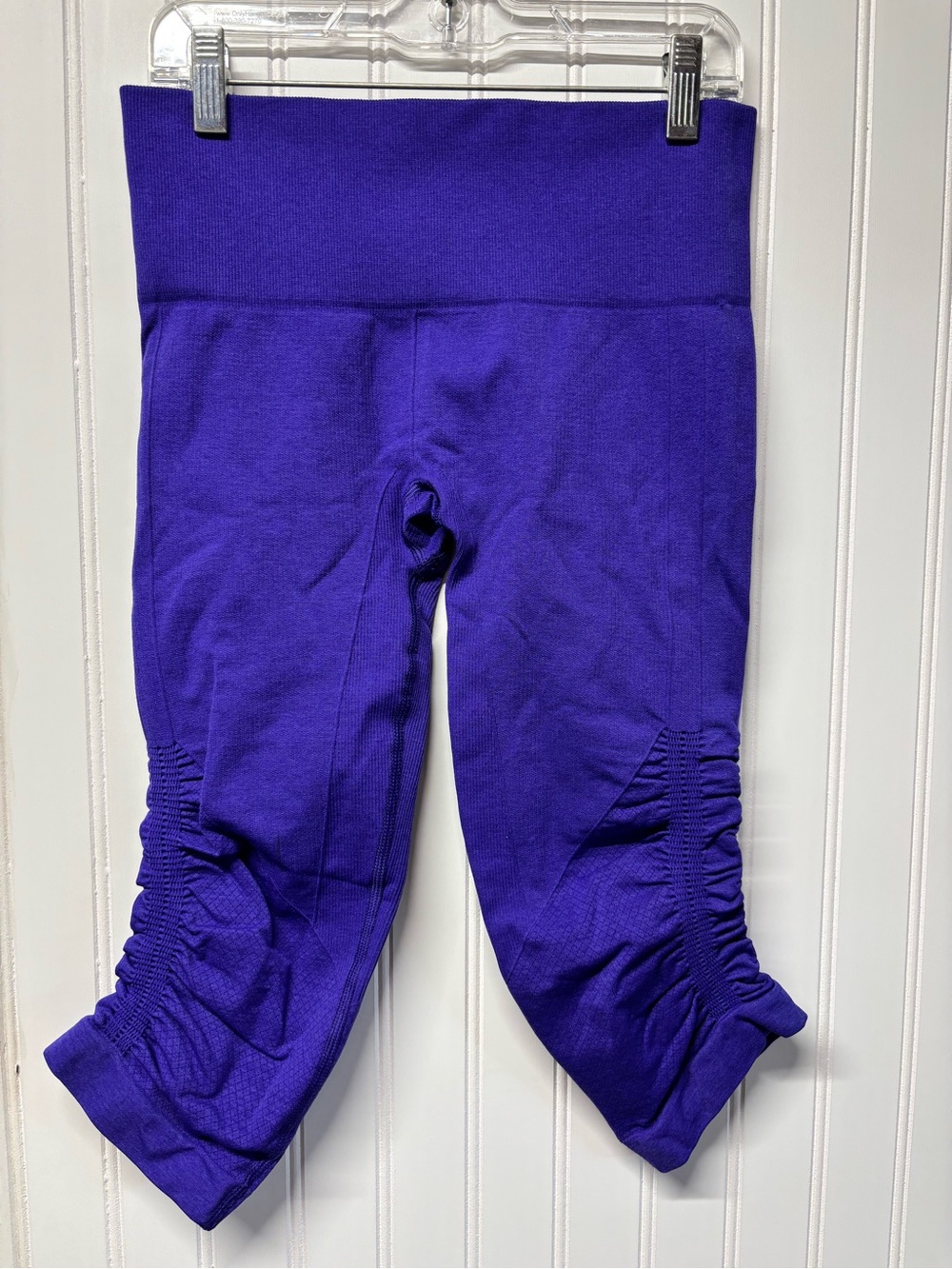Lululemon In The Flow Crop II Leggings Women's Sz 4 Purple Seamless Athleisure